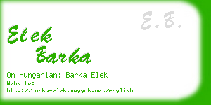 elek barka business card